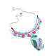 Handmade leather necklace, turquoise necklace on a chain. Necklace. Irina Moro. Online shopping on My Livemaster.  Фото №2