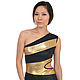 Knitted dress on one shoulder 'Golden Panther'. Dresses. NATALINI. My Livemaster. Фото №5