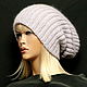 Шапка "Ксюша" из мериноса и мохера (шапка вяз). Шапки. Ирина(shvilinka.knit). Ярмарка Мастеров.  Фото №6