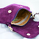 Handbag is made of purple suede on gold chain art.257. Classic Bag. Anastasia Kaufman. My Livemaster. Фото №5