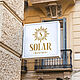 Разработка логотипа для ресторана бистро Solar. Дизайнерские услуги. Milena. Интернет-магазин Ярмарка Мастеров.  Фото №2