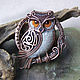 Brooch 'owl'. Brooches. Gala jewelry (ukrashenija). Online shopping on My Livemaster.  Фото №2