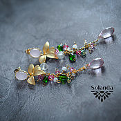 Украшения handmade. Livemaster - original item Earrings with gems. Handmade.