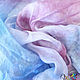 Romantic shawl, pink and blue-batik. Shawls1. studiya. Online shopping on My Livemaster.  Фото №2
