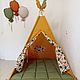 Заказать Детская палатка вигвам под заказ. Маргарита tipi_workshop. Ярмарка Мастеров. . Вигвам Фото №3