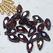 Материалы для творчества handmade. Livemaster - original item Beads Drops 12/6 mm Burgundy rainbow 1 piece Briolettes. Handmade.