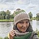 Шапка вязаная, зимняя из натуральной шерсти с помпоном. Шапки. ЛЮБАВА  - яркое вязание. Интернет-магазин Ярмарка Мастеров.  Фото №2