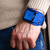 Украшения handmade. Livemaster - original item Blue - Wristwatch - Scarlet. Handmade.