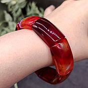 Украшения handmade. Livemaster - original item Bracelet made of natural red agate. Handmade.