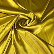 Материалы для творчества handmade. Livemaster - original item Fabric: Satin silk with elastane yellow. Handmade.