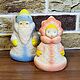 Santa Claus and Snow Maiden Rubber USSR Vintage, Vintage toy, Istra,  Фото №1