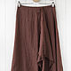 Order Brown linen boho skirt. etnoart. Livemaster. . Skirts Фото №3