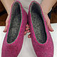 Gray-pink felted Slippers. Slippers. snezhana-snezhina (snezhanap). My Livemaster. Фото №6