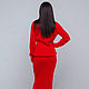 Красный костюм с длинной юбкой. Костюмы. SHAPAR вязаная одежда ручной работы. Интернет-магазин Ярмарка Мастеров.  Фото №2