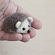 hedgehog miniature made of wool