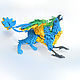 Грифон синий с желтым (фигурка грифона, попугай, бархатный пластик), Мягкие игрушки, Новосибирск,  Фото №1