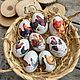 Набор декоративных яиц из дерева "Петух и курочка" (8 штук), Пасхальные яйца, Москва,  Фото №1