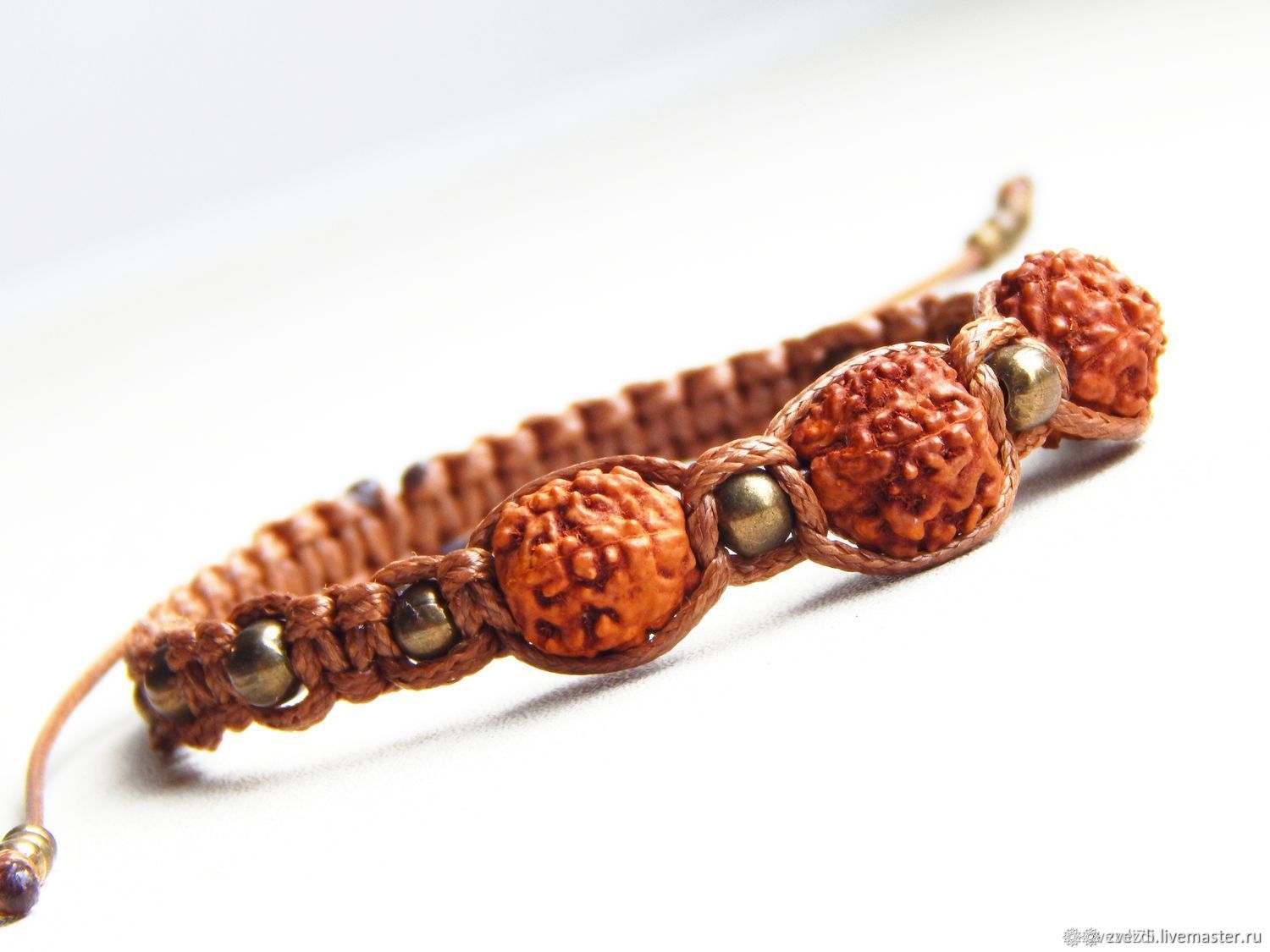 Rudra mala bracelet of Rudraksha mala beads and Mix tassel