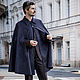 Заказать Плащ-накидка, кейп из эко замши. 'GLU tailoring' Пошив костюмов.. Ярмарка Мастеров. . Верхняя одежда мужская Фото №3