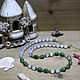 Moonstone and malachite beads ' Spring charm», Beads2, Moscow,  Фото №1