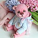Розовый мишка. Мягкие игрушки. little dolls and teddy (dolls-letters). Ярмарка Мастеров.  Фото №5