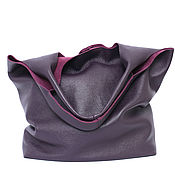 Сумки и аксессуары handmade. Livemaster - original item Bag Leather Bag Bag Shopping Bag Shopper T Shirt Medium Purple. Handmade.