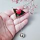 Брошь-игла Малинка. Брошь-игла. Melihova_jewelry Украшения HANDMADE. Ярмарка Мастеров.  Фото №8