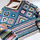 Hippy sweater//Летний пуловер Вязаный крючком пул из хлопка 70s Vibes. Джемперы. Sculptural Crochet. Ярмарка Мастеров.  Фото №6