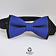 Tie blue with black Duet / bow tie blue wedding, Ties, Moscow,  Фото №1