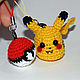 Keychain Pikachu knitted. Pokebol keychain. Pokemon. Souvenirs. Knitted toys & Wood products. Online shopping on My Livemaster.  Фото №2