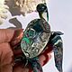 Фигура Черепаха из дихроического стекла. Статуэтка. I love Murano. Интернет-магазин Ярмарка Мастеров.  Фото №2