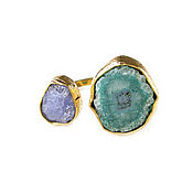 Украшения handmade. Livemaster - original item Quartz Ring, Green and blue stone ring. Handmade.