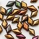 Чешские бусины mini GemDuo, 6*4мм, Crystal Orange Raindow, 5г, Бусины, Москва,  Фото №1