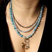 Украшения handmade. Livemaster - original item Blue necklace Jewelry 