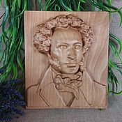 Картины и панно handmade. Livemaster - original item Pushkin A. S. Panels of Wood. Handmade.