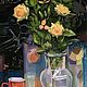 Картина букет желтых роз в вазе, Картины, Омск,  Фото №1