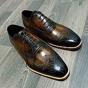 Обувь ручной работы handmade. Livemaster - original item Brogues made of genuine leather, hand-painted, 100% handmade.. Handmade.
