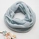 Snudy: Snood knitted from kid mohair in two turns blue, Snudy1, Cheboksary,  Фото №1