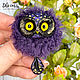 Brooch Owl purple. Brooches. 2sovy. My Livemaster. Фото №4