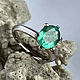 Серебряное кольце в дизайне Tiffany с натуральным Изумрудом 2.27ct, Кольца, Краснодар,  Фото №1