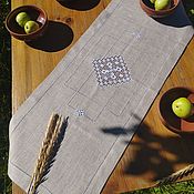 Для дома и интерьера handmade. Livemaster - original item The linen path on the table is natural linen. Handmade.