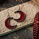 Серьги Алый дождь (e-003 -12). Серьги классические. Ofel_Way. Ярмарка Мастеров.  Фото №5