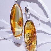 Украшения handmade. Livemaster - original item Long earrings with natural amber.. Handmade.