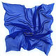 Order Silk Handkerchief #Blue Blue handkerchief Batik silk 100%. Silk Batik Watercolor ..VikoBatik... Livemaster. . Shawls1 Фото №3