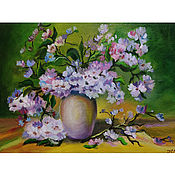 Картины и панно handmade. Livemaster - original item Almond flowers painting 