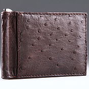 Сумки и аксессуары handmade. Livemaster - original item Ostrich Leather Money Clip IMS0001VK. Handmade.