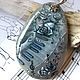 Pendant with painted stone music ' Melody of Love '. Pendants. Picture&miniature lacquer painting. My Livemaster. Фото №5