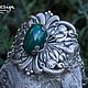 Bracelet silver For Inna, green Chrysoprase, emerald, Bead bracelet, Yalta,  Фото №1