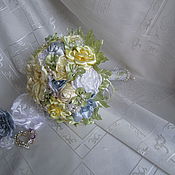 Брошь-букет невесты "Розы"