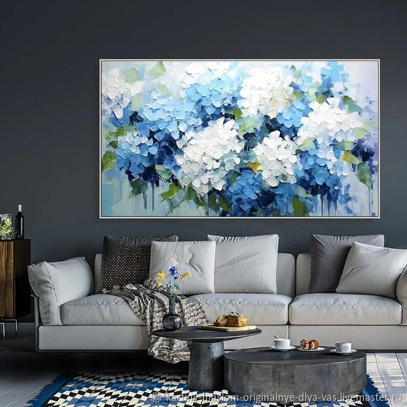 Картина цветы Красивые картины маслом на холсте Дизайн интерьера в ...